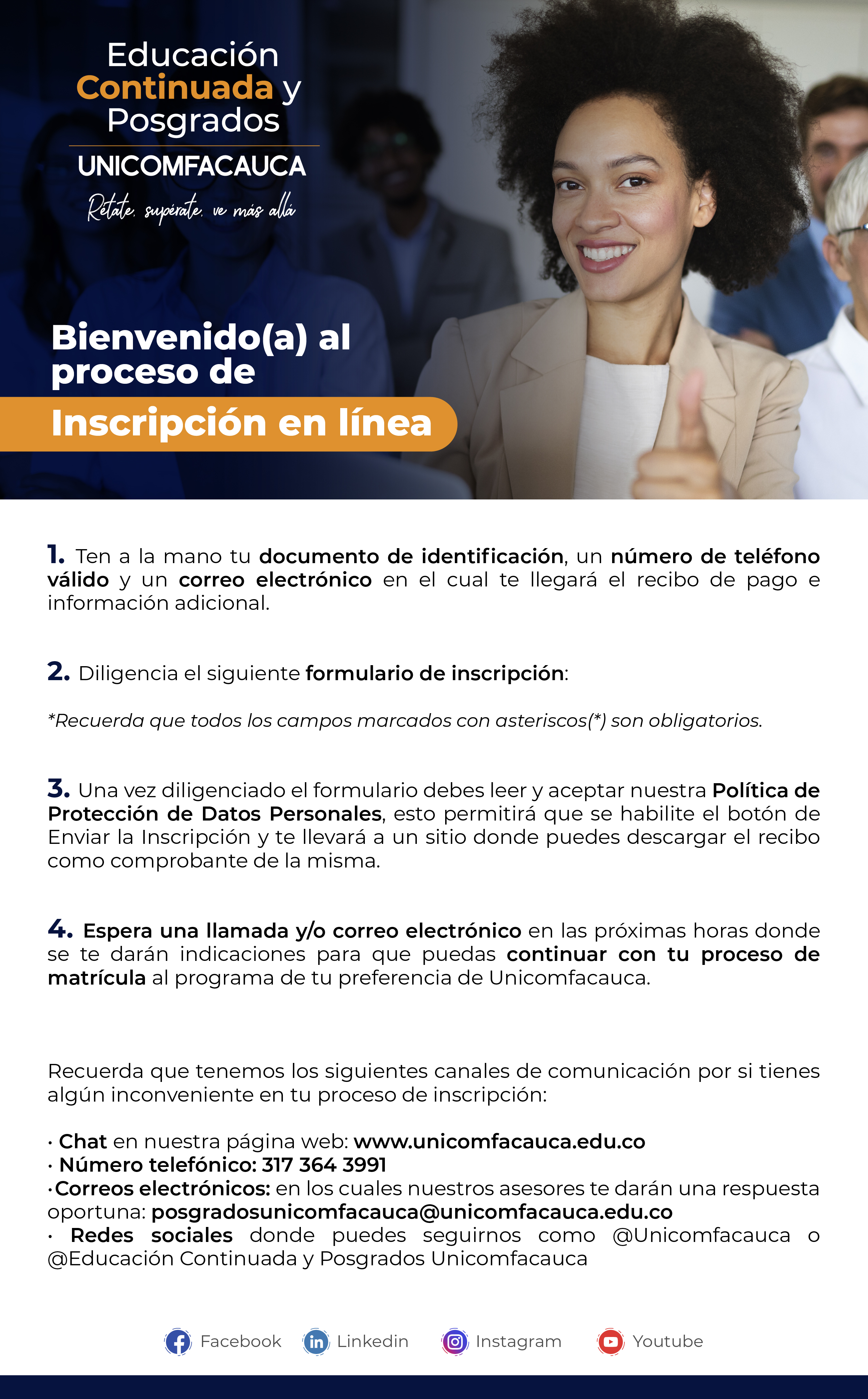 Proceso de Inscripción Unicomfacauca